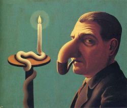Peinture sur toile de Magritte Philosopher S Lamp reproduction peinte à la main