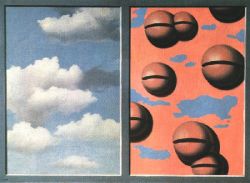 Peinture sur toile de Magritte Pink Belles Tattered Skies reproduction peinte à la main