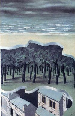 Peinture sur toile de Magritte Popular Panorama reproduction peinte à la main