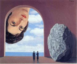 Peinture sur toile de Magritte Portrait Of Stephy Langui reproduction peinte à la main
