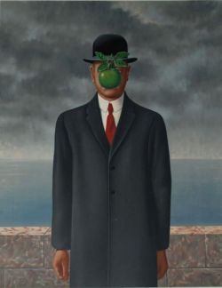 Peinture sur toile de Magritte Son Of Man reproduction peinte à la main