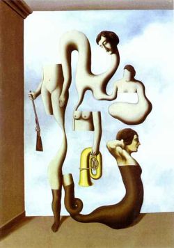 Peinture sur toile de Magritte The Acrobat S Exercises reproduction peinte à la main