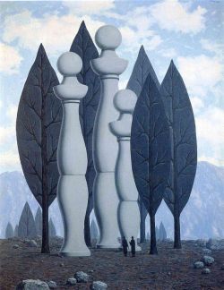 Peinture sur toile de Magritte The Art Of Conversation 3 reproduction peinte à la main