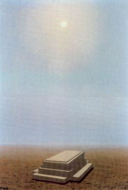 Peinture sur toile de Magritte The Beyond reproduction peinte à la main