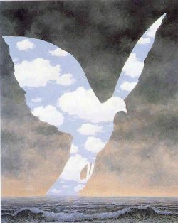 Peinture sur toile de Magritte The Big Family reproduction peinte à la main