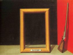 Peinture sur toile de Magritte The Delights Of Landscape reproduction peinte à la main