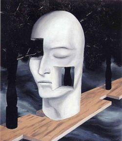 Peinture sur toile de Magritte The Face Of Genius reproduction peinte à la main
