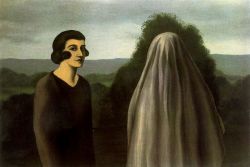 Peinture sur toile de Magritte The Invention Of Life reproduction peinte à la main