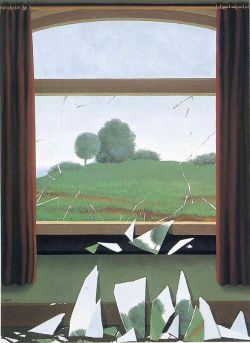 Peinture sur toile de Magritte The Key To The Fields reproduction peinte à la main