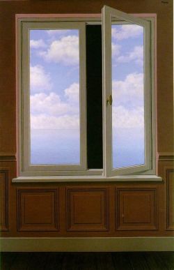 Peinture sur toile de Magritte The Looking Glass reproduction peinte à la main