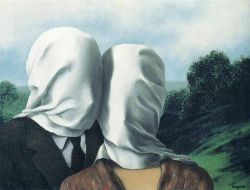 Peinture sur toile de Magritte The Lovers 2 reproduction peinte à la main