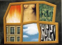 Peinture sur toile de Magritte The Six Elements reproduction peinte à la main