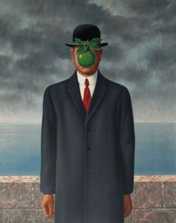 Peinture sur toile de Magritte The Son Of Man reproduction peinte à la main