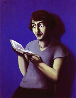 Peinture sur toile de Magritte The Submissive Reader reproduction peinte à la main