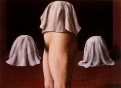 Peinture sur toile de Magritte The Symmetrical Trick reproduction peinte à la main
