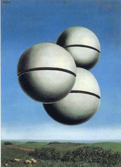 Peinture sur toile de Magritte The Voice Of Space reproduction peinte à la main