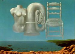 Peinture sur toile de Magritte Threatening Weather reproduction peinte à la main