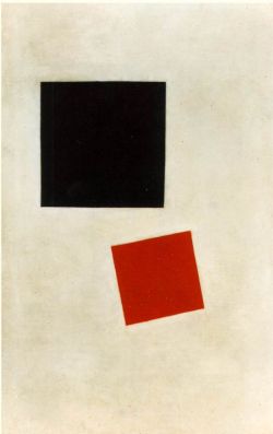 Peinture sur toile de Malevich, Carré noir et carré rouge reproduction peinte à la main