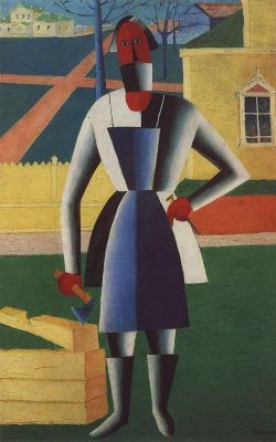 Peinture sur toile de Malevich, Charpentier reproduction peinte à la main