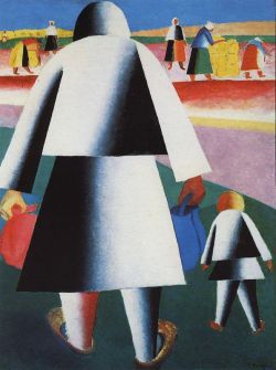 Peinture sur toile de Malevich, Marpha et Van'ka reproduction peinte à la main