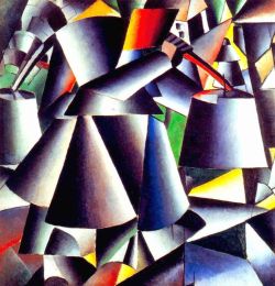 Peinture sur toile de Malevich, Paysanne reproduction peinte à la main