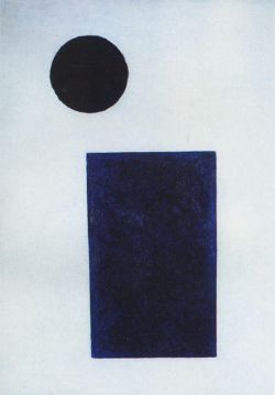 Peinture sur toile de Malevich, Quadrilatère et le cercle reproduction peinte à la main