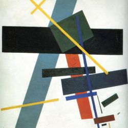 Peinture sur toile de Malevich, Suprématisme 3 - 1916 reproduction peinte à la main