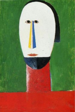 Peinture sur toile de Malevich, Tête reproduction peinte à la main
