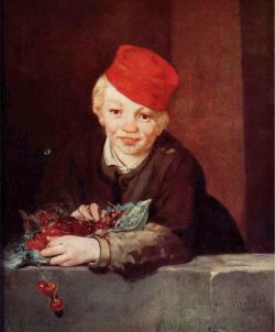 Manet, Enfant Aux Cerises reproduction peinte à la main
