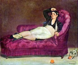 Manet, Jeune Femme Dans Une Robe Espagnole reproduction peinte à la main