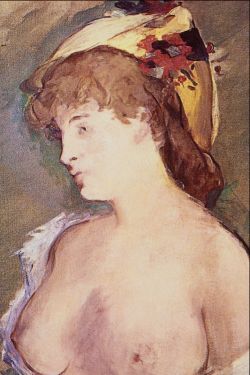 Manet, La Blonde Nue reproduction peinte à la main