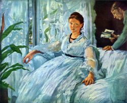 Manet, La Lecture reproduction peinte à la main