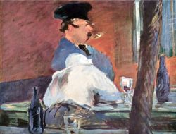 Manet, La Taverne reproduction peinte à la main