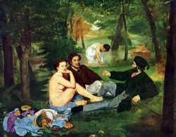 Manet, Le Dejeuner Sur L'Herbe reproduction peinte à la main