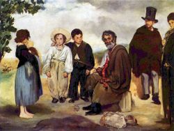 Manet, Le Vieux Musicien reproduction peinte à la main