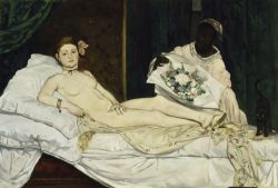 Peinture sur toile de Manet, Olympia - nu couché reproduction peinte à la main