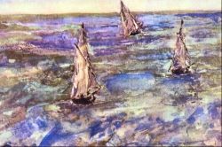 Manet, Paysage Marin reproduction peinte à la main