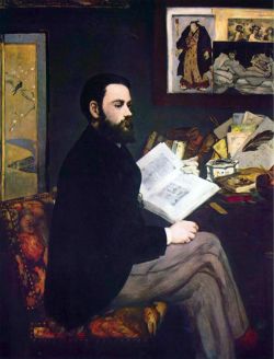 Manet, Portrait D'Emile Zola reproduction peinte à la main