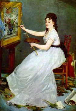Manet, Portrait d'Eva Gonzales reproduction peinte à la main