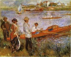 Manet, Rameurs à Chatou reproduction peinte à la main