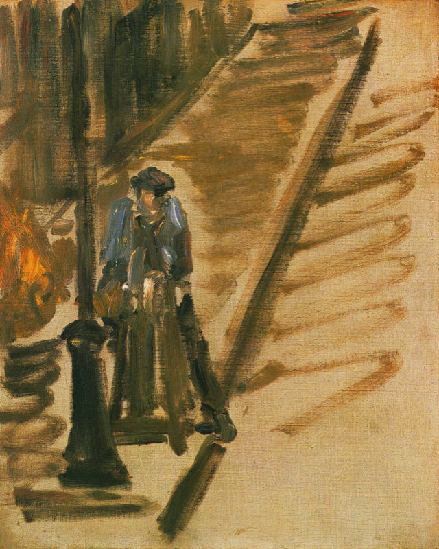 Manet, Rue Mosnier Avec Un Aiguiseur De Couteaux