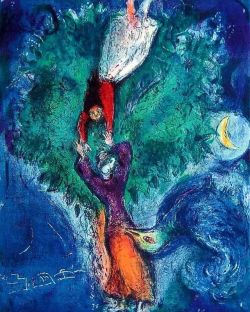 Peinture sur toile de Marc Chagall Arabian Nights 1948 reproduction peinte à la main