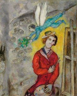 Peinture sur toile de Marc Chagall Autoportrait 1939-40 reproduction peinte à la main