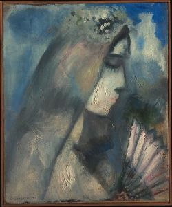 Peinture sur toile de Marc Chagall Bride With Fan - 1911 reproduction peinte à la main