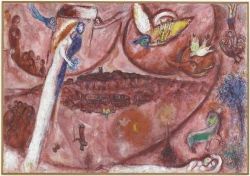 Peinture sur toile de Marc Chagall Cantique Des Cantiques Iii reproduction peinte à la main