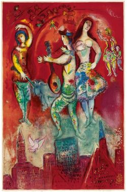 Peinture sur toile de Marc Chagall Carmen reproduction peinte à la main