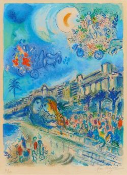 Peinture sur toile de Marc Chagall Carnaval Of Flowers - 1967 reproduction peinte à la main