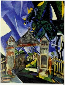 Peinture sur toile de Marc Chagall Cemetery Gate 1917 reproduction peinte à la main