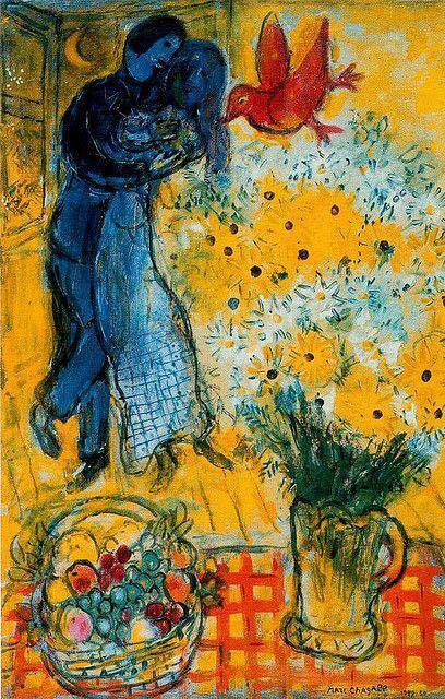 Marc Chagall El Amante De La Margarita 1949 - 1959