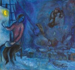 Peinture sur toile de Marc Chagall Hode To The Past 1944 reproduction peinte à la main
